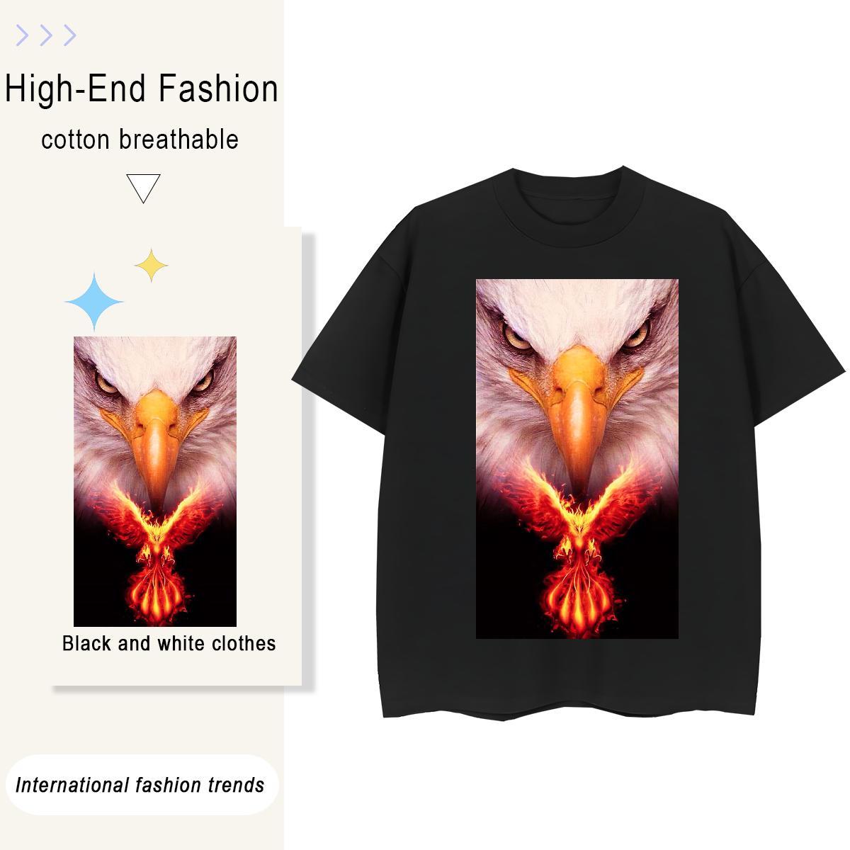 DIY Customized Men Clothes T-Shirt cool Street 230g 100% Cotton Tops Shirt Round Neck Short Sleeve Cool T Shirts Men DIY Printed