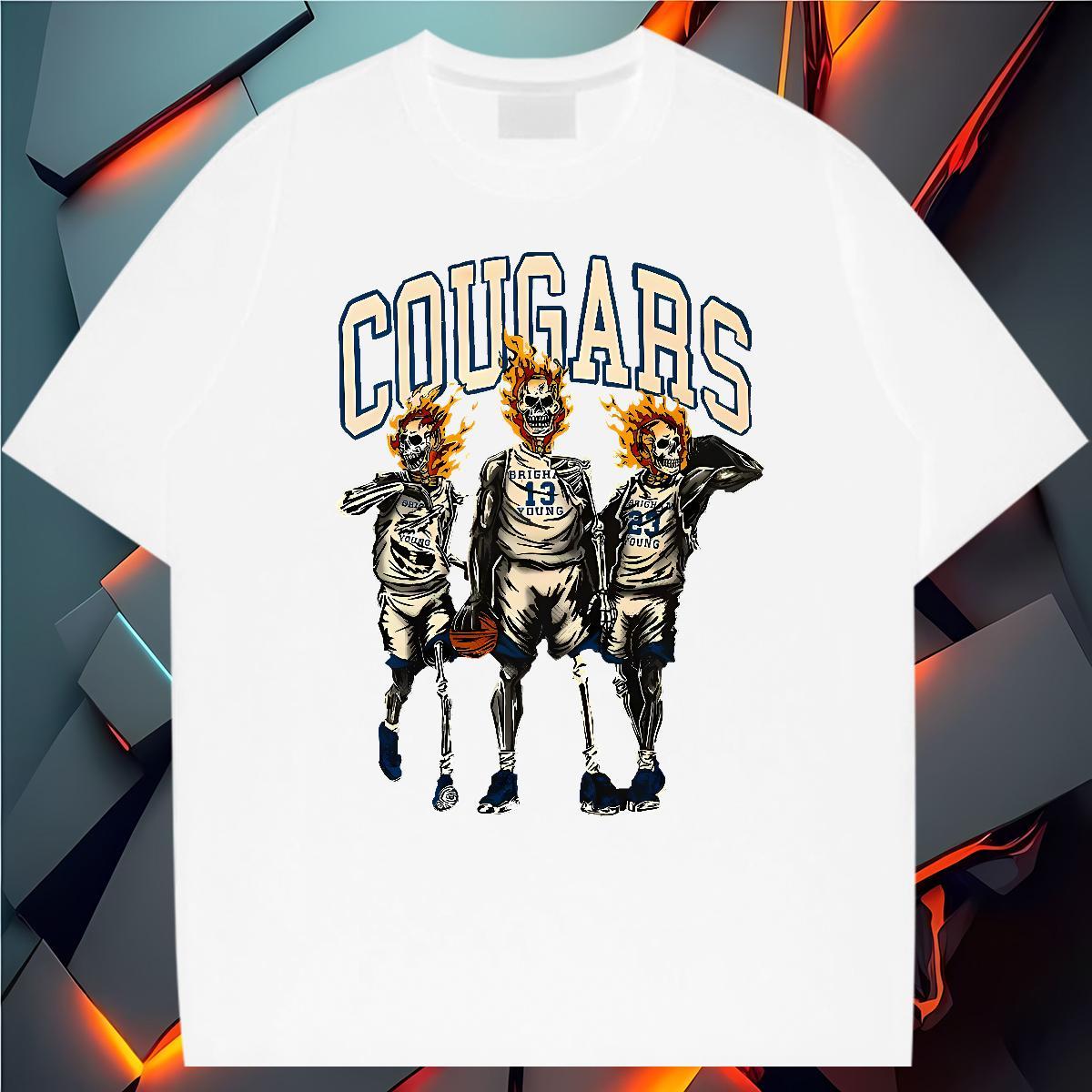Free Shipping T Shirt For Man 230g 100% Cotton skull Summer Casual Oversized Breathable Short Sleeve Men Tshirts Fashion Designer Tees Shirts