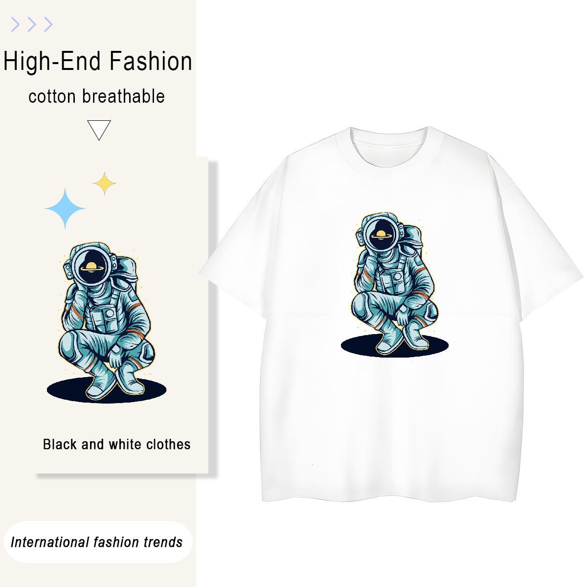 Popular Womens Tshirts 230g Pure Cotton universe Hip Hop Street Woman T Shirts O-Neck Short Sleeve Plus Size Cartoon Tops Shirt