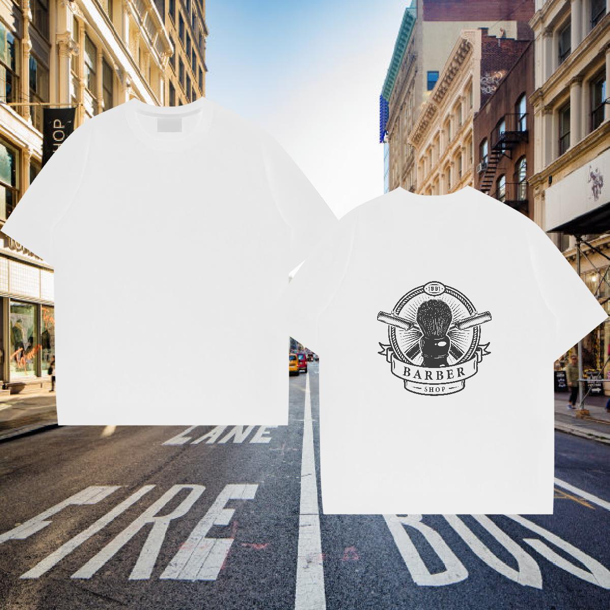 Designer T-Shirts 230g Pure Cotton tool Anime Printing Street Plus Size Cartoon Crew Neck Breathable Tshirts 2024 Tops
