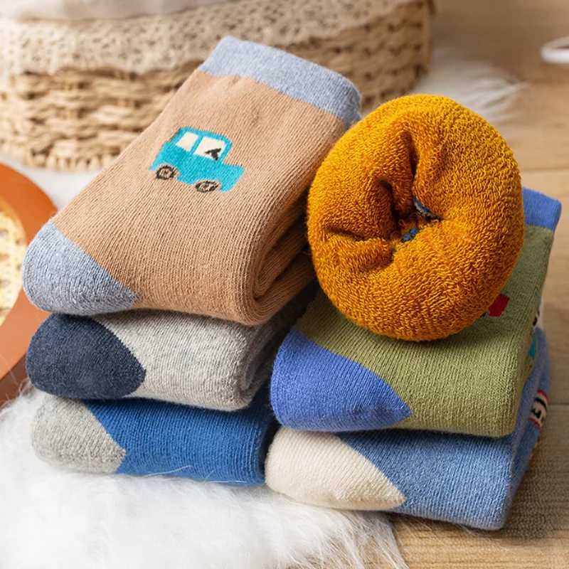 5Pair/lot new childrens socks autumn winter thick warm boys and girls kidss socks CL240824