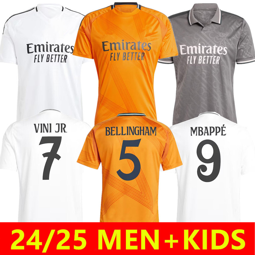 MEN Kids 2024 2025 Football kits VINI JR MODRIC Soccer Jerseys 24/25 Camiseta de futbol MbappE KROOS BELLINGHAM CAMAVINGA VALVERDE RODRYGO ALABA Kid Footbal kit