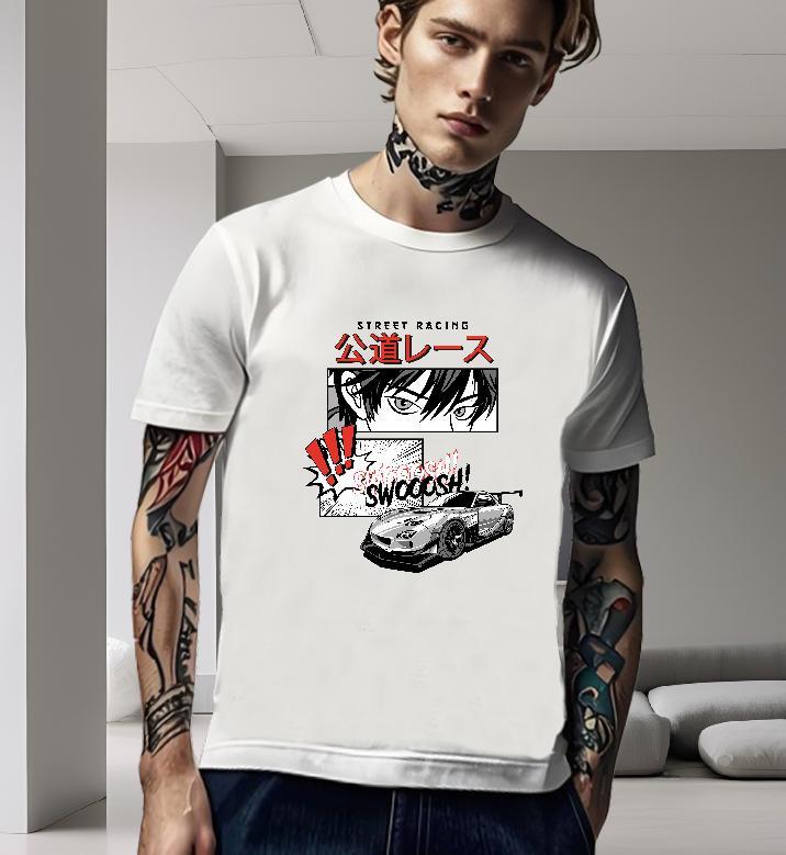 Comfortable T Shirts Men 230g Pure Cotton car Hip Hop Street DIY Logo Oversized O Neck Short Sleeves Men Tops Tees Fashion Clothings