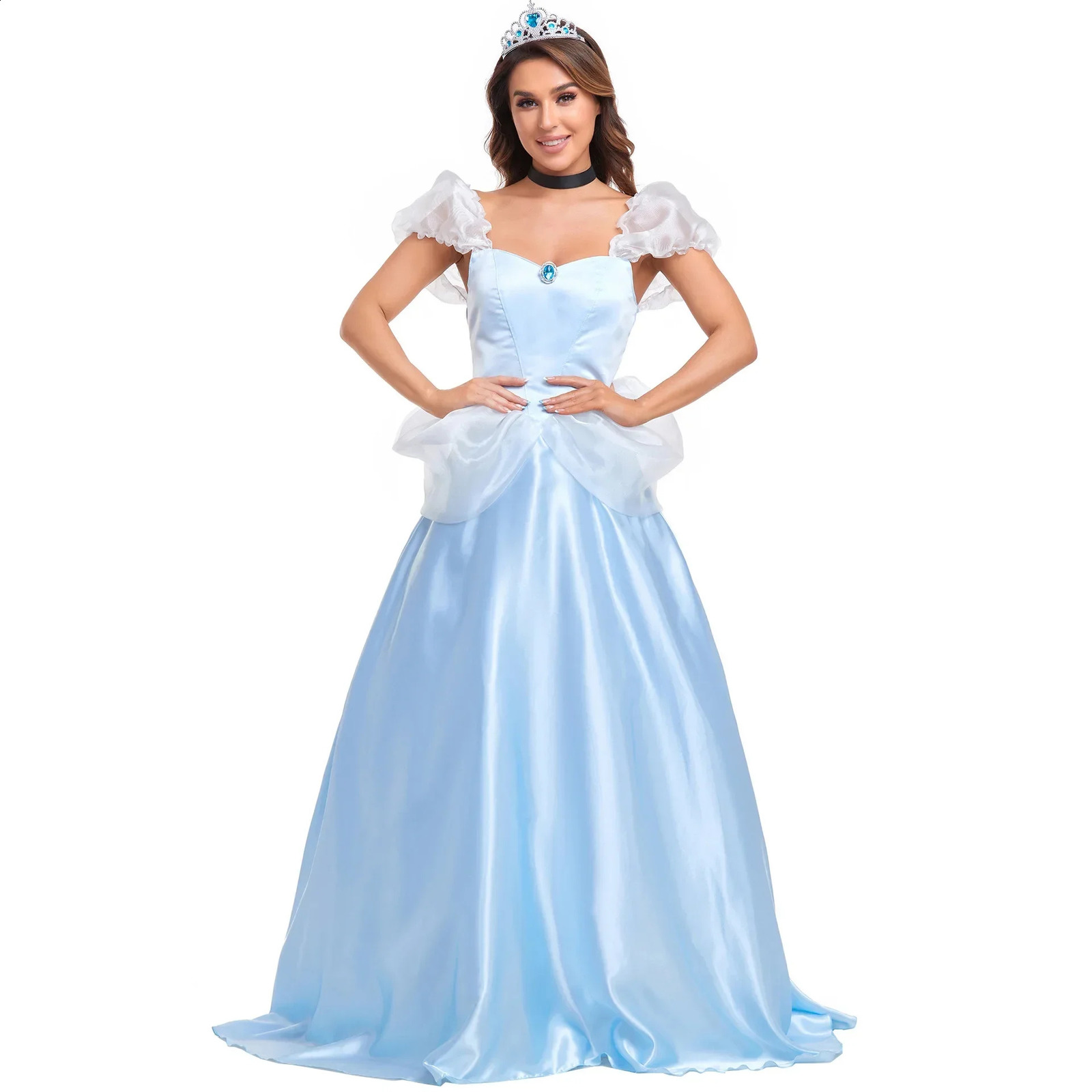 Female cosplay princess costume fairy tale sexy goddess long dress party Halloween fancy 240823