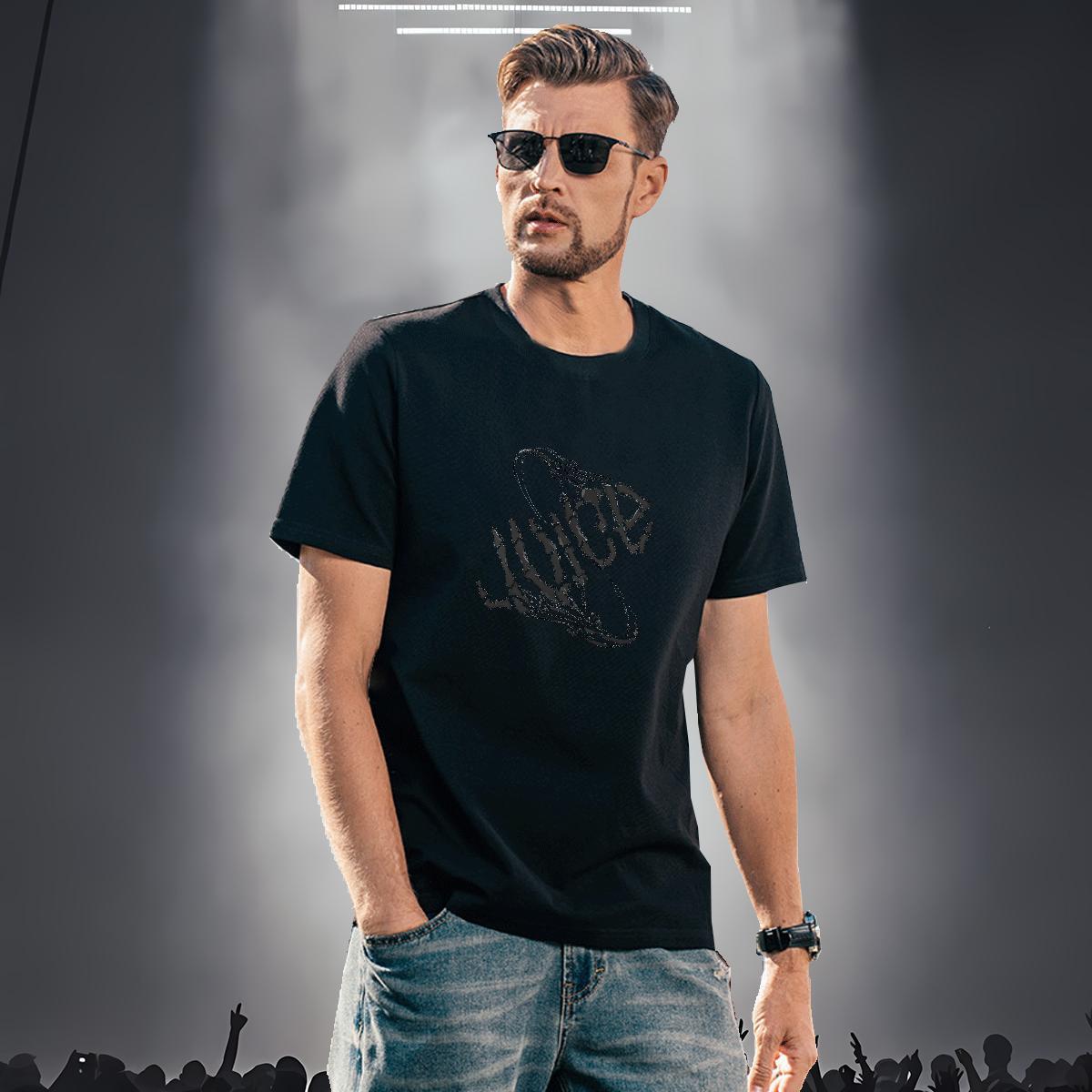 Popular T Shirt For Man 100% Cotton 230g skull Street Casual Anime Short Sleeve O-Neck Mens Tshirts 2024 New Clothes