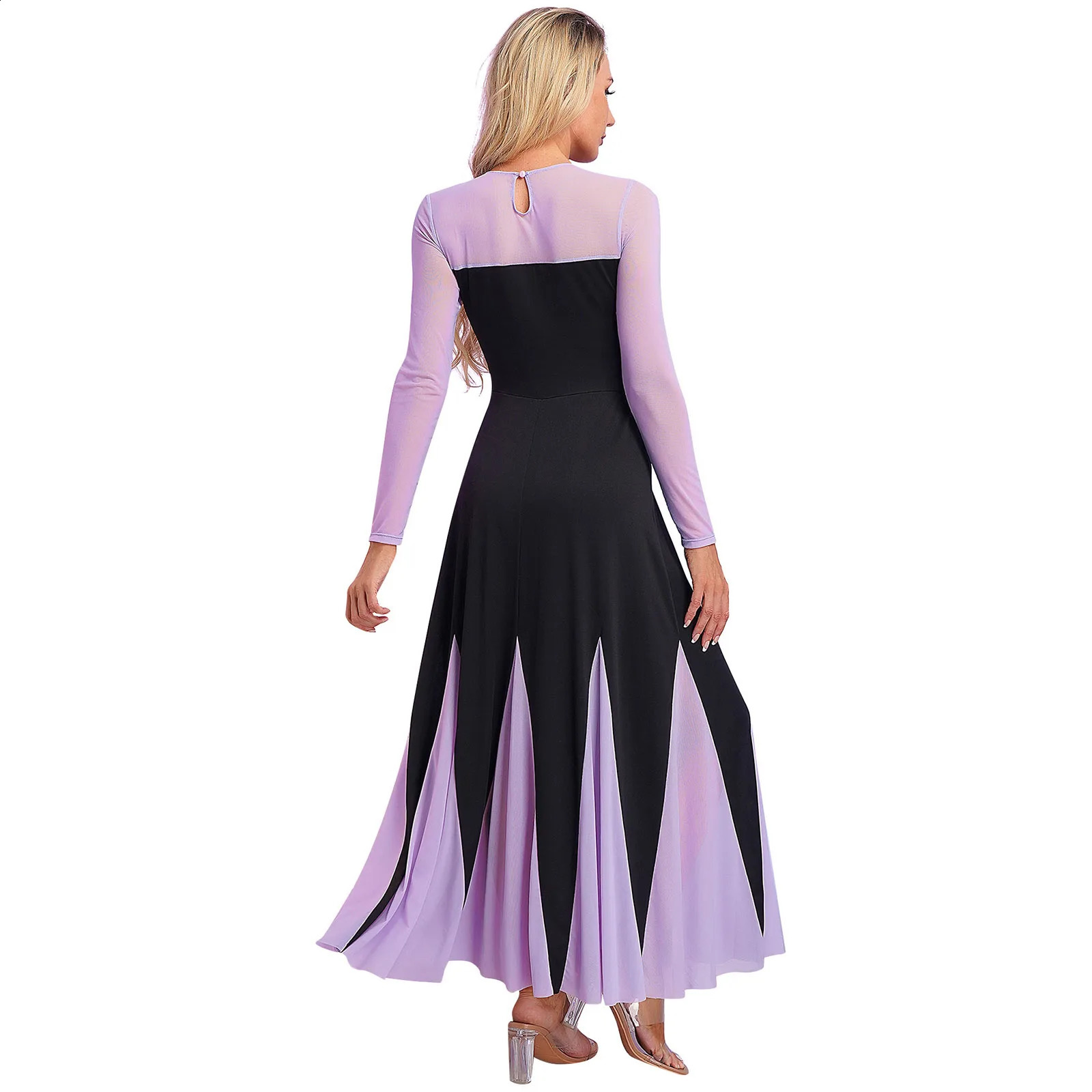 Womens Halloween mermaid Ursula cosplay costume long sleeved black purple ALine Maxi dress theme party octopus 240823