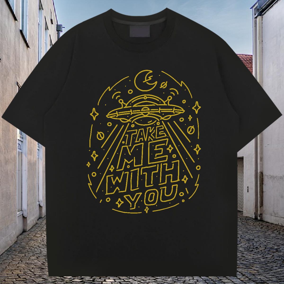 Brand Mens T Shirts 100% Cotton 230g ET Home Outdoor DIY Anime Crew Neck Couples T Shirts Fashion Designer Tee Shirt