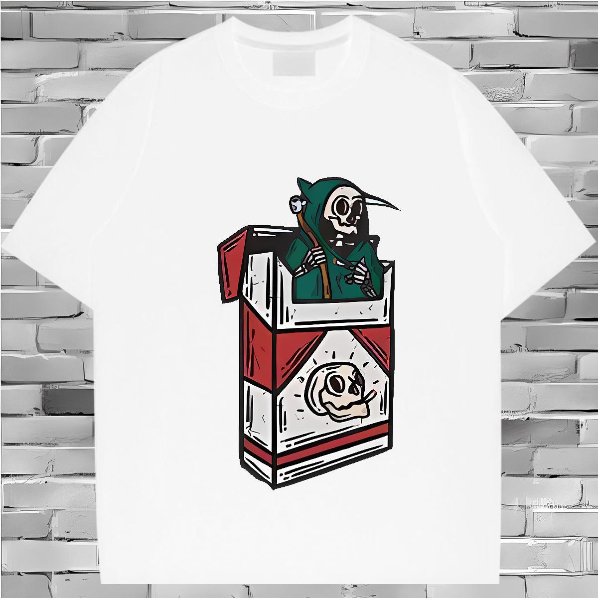Unisex Mens T Shirts 230g 100% Cotton skull Sport Oversized 3XL 4XL Breathable Short Sleeve Men Tees Free Shipping Wear