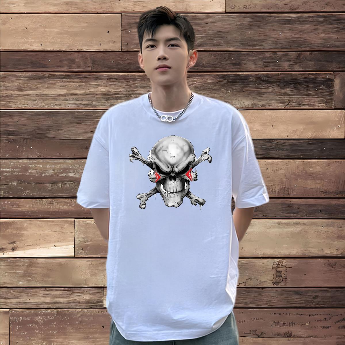 Loose T-Shirts 230g 100% Cotton monster Street wear Hip Hop Plus Size Custom Pure Cotton Tshirts Customized Tops Shirt