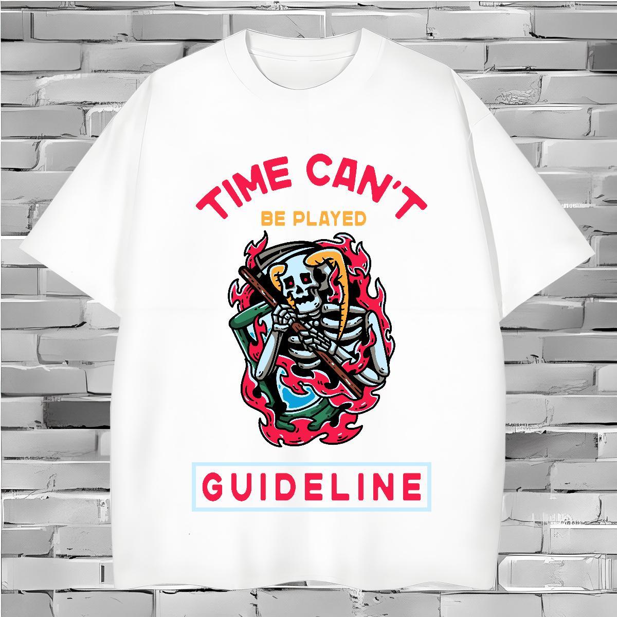 Cool Design Mens T Shirts 230g 100% Cotton skull Street Wear Black Oversized Short Sleeve O-Neck Men Tees Fashion Casual Top Tees