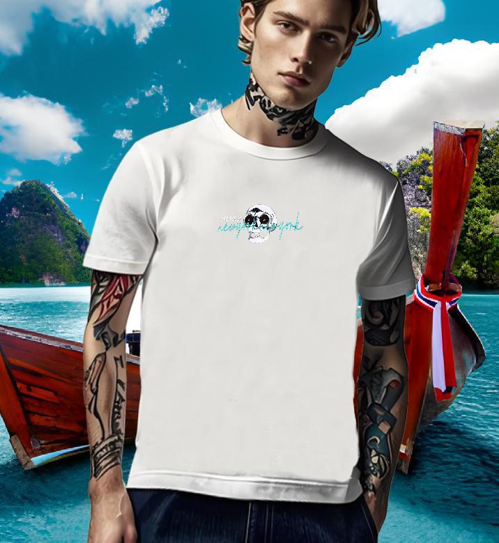 Brand T-Shirts for Men 230g Cotton skull Street Wear Oversized 3XL 4XL Breathable Short Sleeve Men Tshirts New Tees Shirts