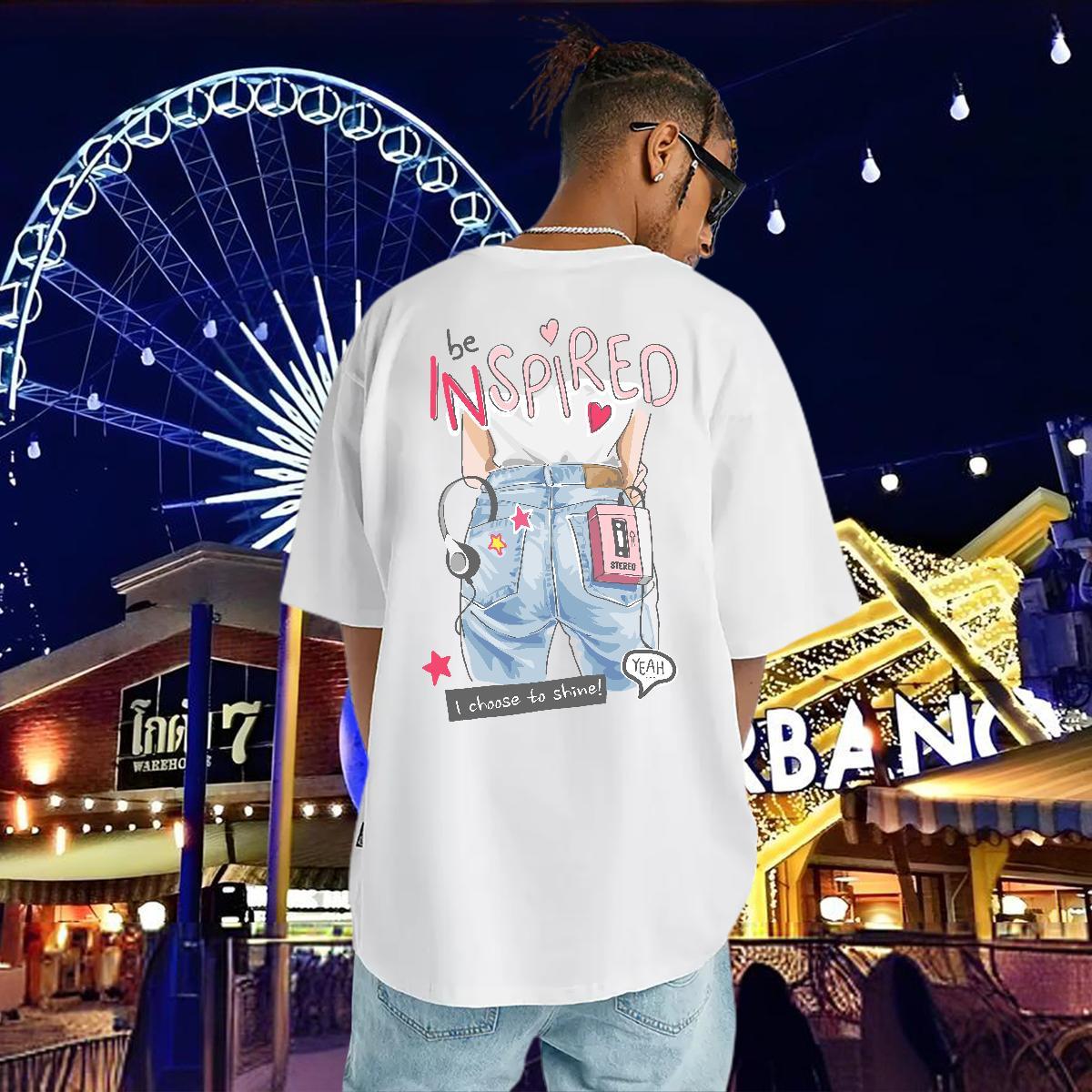 Brand T Shirts Men 230g Cotton letter Hip Hop Street Custom Big Size Short Sleeve O-Neck Men Tees 2024 New Tees Shirts