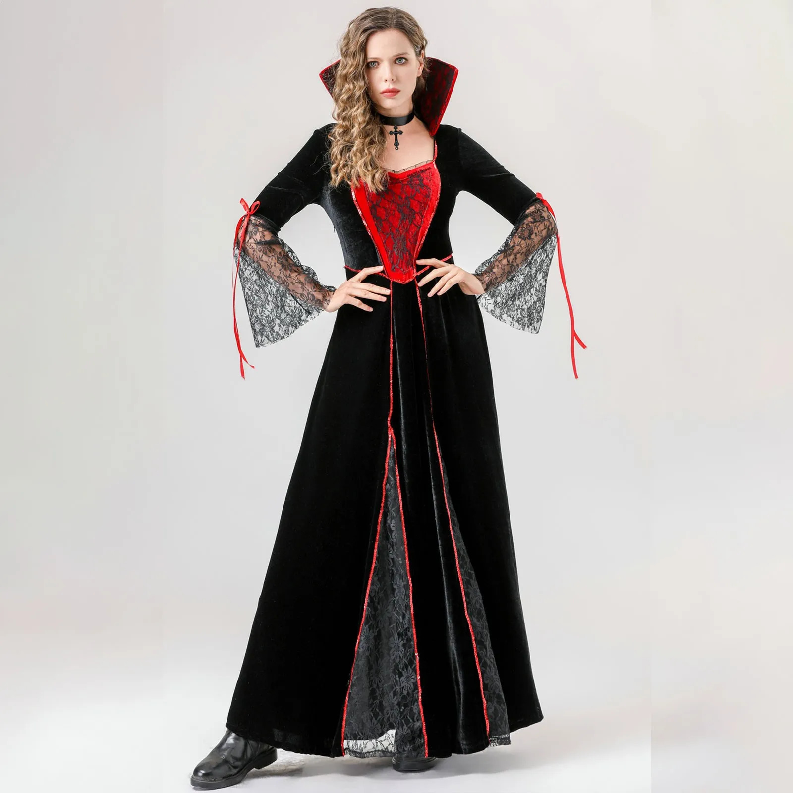 Halloween Black Queen Role Playing Costume Adult Female Stage Fancy Dress Carnival Party Up 240823