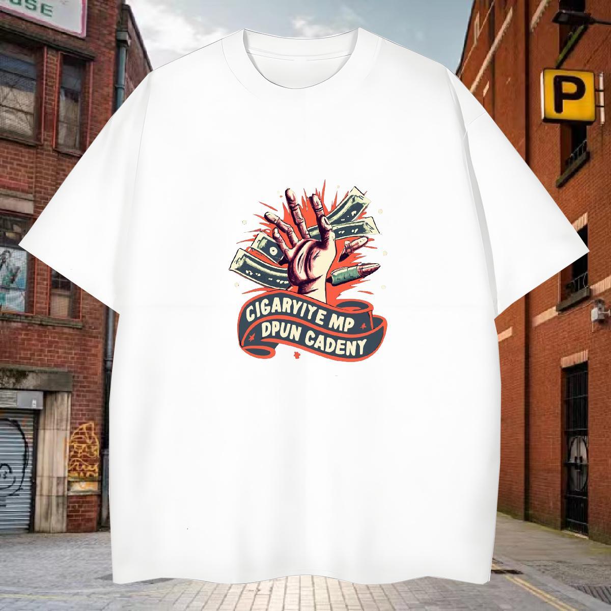 Designer Mens T Shirts 230g Pure Cotton skull Sport Floral Print Crew Neck Tshirts 2024 Tee Shirt
