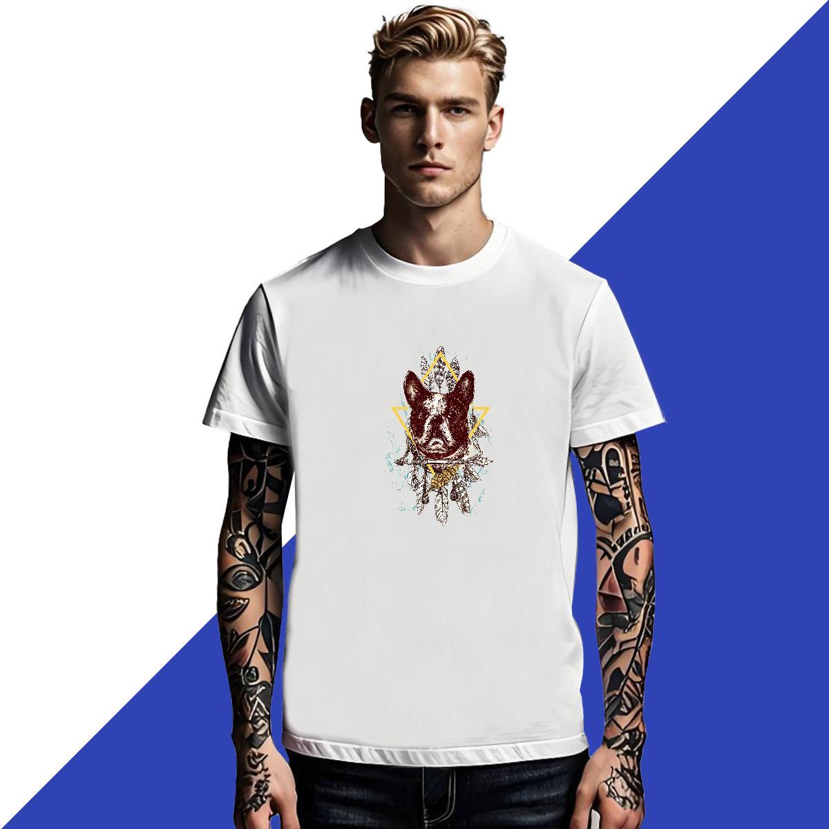 New Arrival Men Tees dog Hip Hop Street 230g Cotton Tops Breathable Soft High Quality T shirt Plus Size Custom