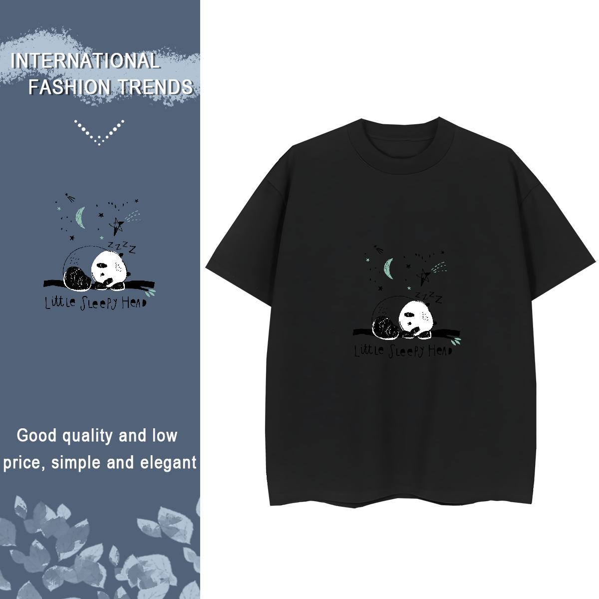 Nice Lady T shirt 230g Pure Cotton letter Casual Women T Shirts O Neck Short Sleeves Skull Tee Shirt