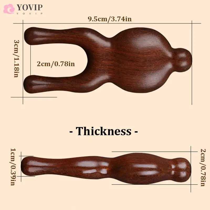 Sandalwood Facial Lifting Meridian Comb Massager For Eyes Nose Ear Neck Promote Blood Circulation Trigger Point Gua Sha Board CL240824