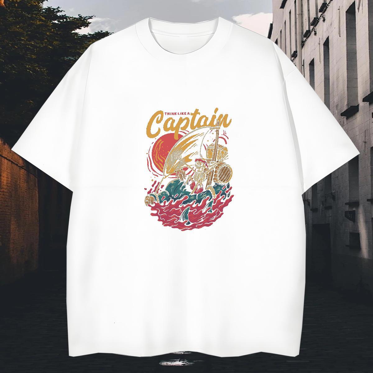 Brand T Shirts Men 230g 100% Cotton skull Daily Wear DIY Anime Breathable Short Sleeve Men Tops Tees Designer Tshirts