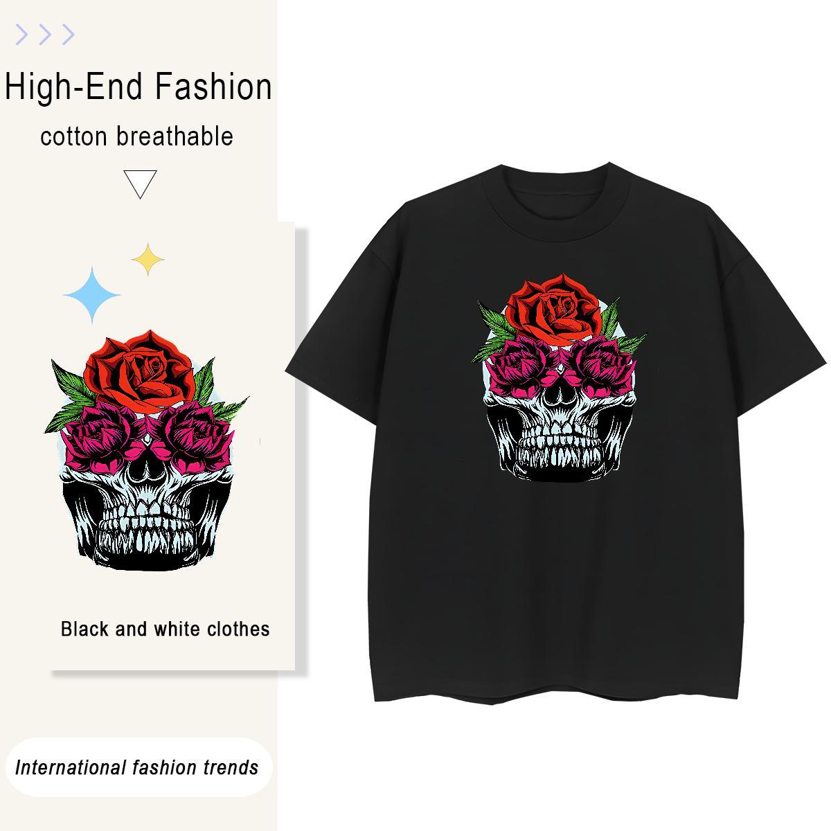 Cool Design T Shirt For Man 100% Cotton 230g flower Spring Summer Custom Big Size Breathable Crew Neck Men Tees New Tees Shirts