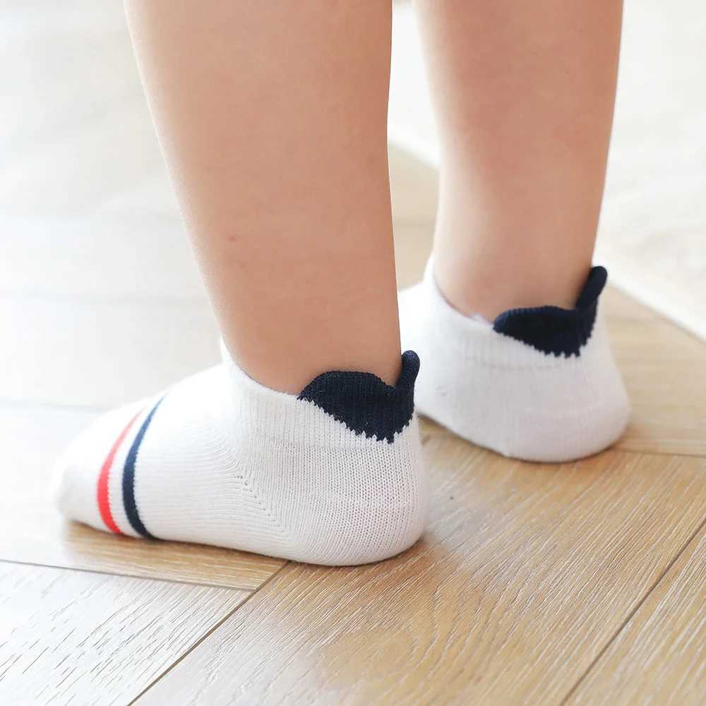 5Pairs/lot 0-12Y Cute Lovely Short Baby Socks Children Sock Red Heart Girls Cotton Mesh Cute Newborn Boy Toddler White Sock CL240824