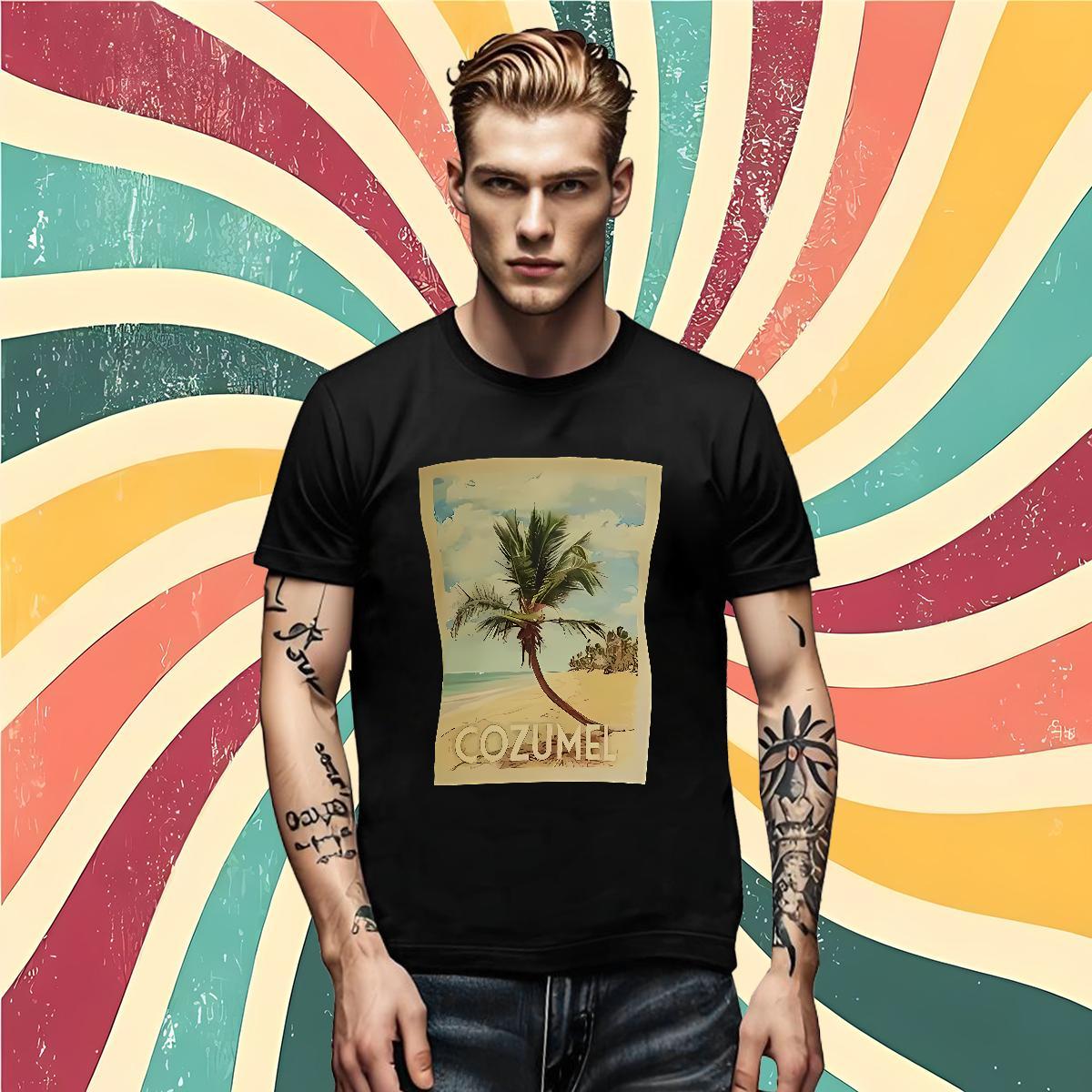 Casual New Men Tops Tees beach High Street Hip Hop 230g Cotton Tees Shirts Breathable Crew Neck High Quality Mens T Shirts Custom Printed