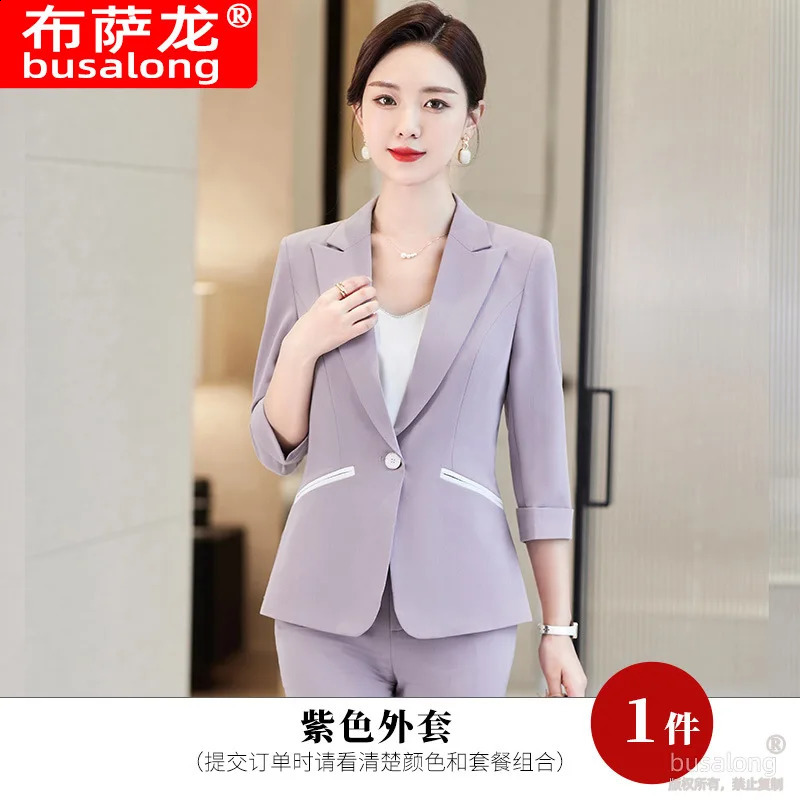 Summer Half Sleeve Ol Business Wear Womens Set Pants 240823
