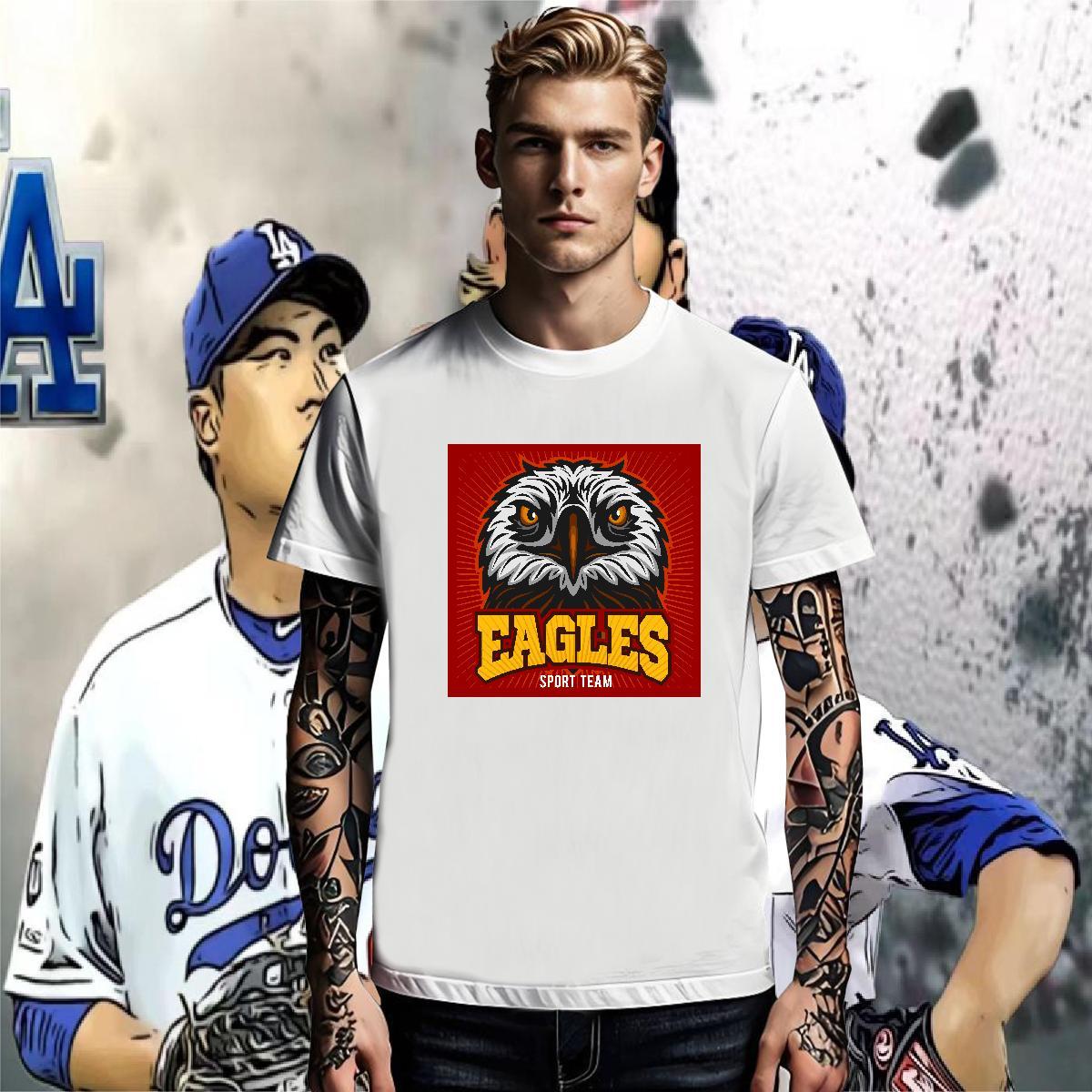 Custom Men Tops Tees eagle Street Casual 230g 100% Cotton Tees Shirts Crew Neck Breathable Cool Design Men T Shirts Anime Print
