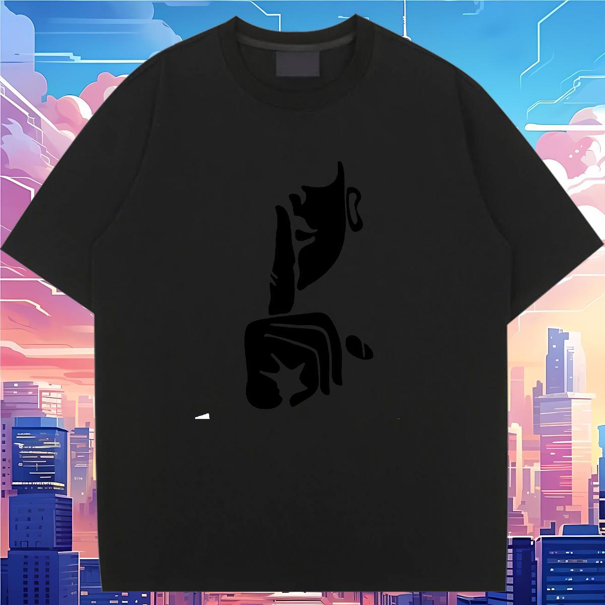 Free Shipping Woman Tshirt 230g 100% Cotton painting Outdoor Woman T Shirts Short Sleeve O-Neck Black White Wear