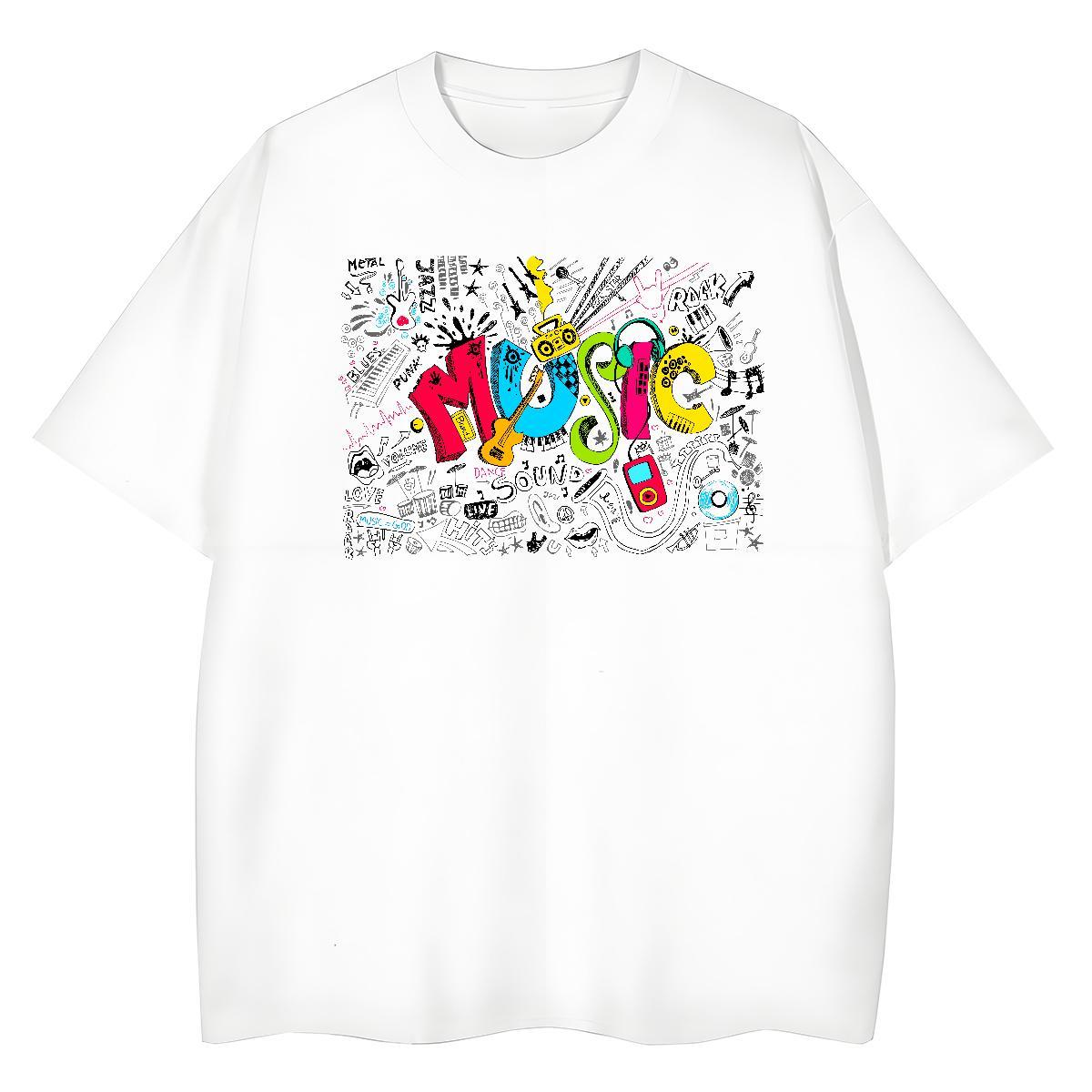 Soft Tshirt for Man Woman 230g Cotton painting Sports Street Wear T-Shirts for Women Short sleeve Soft Floral Print Clothes