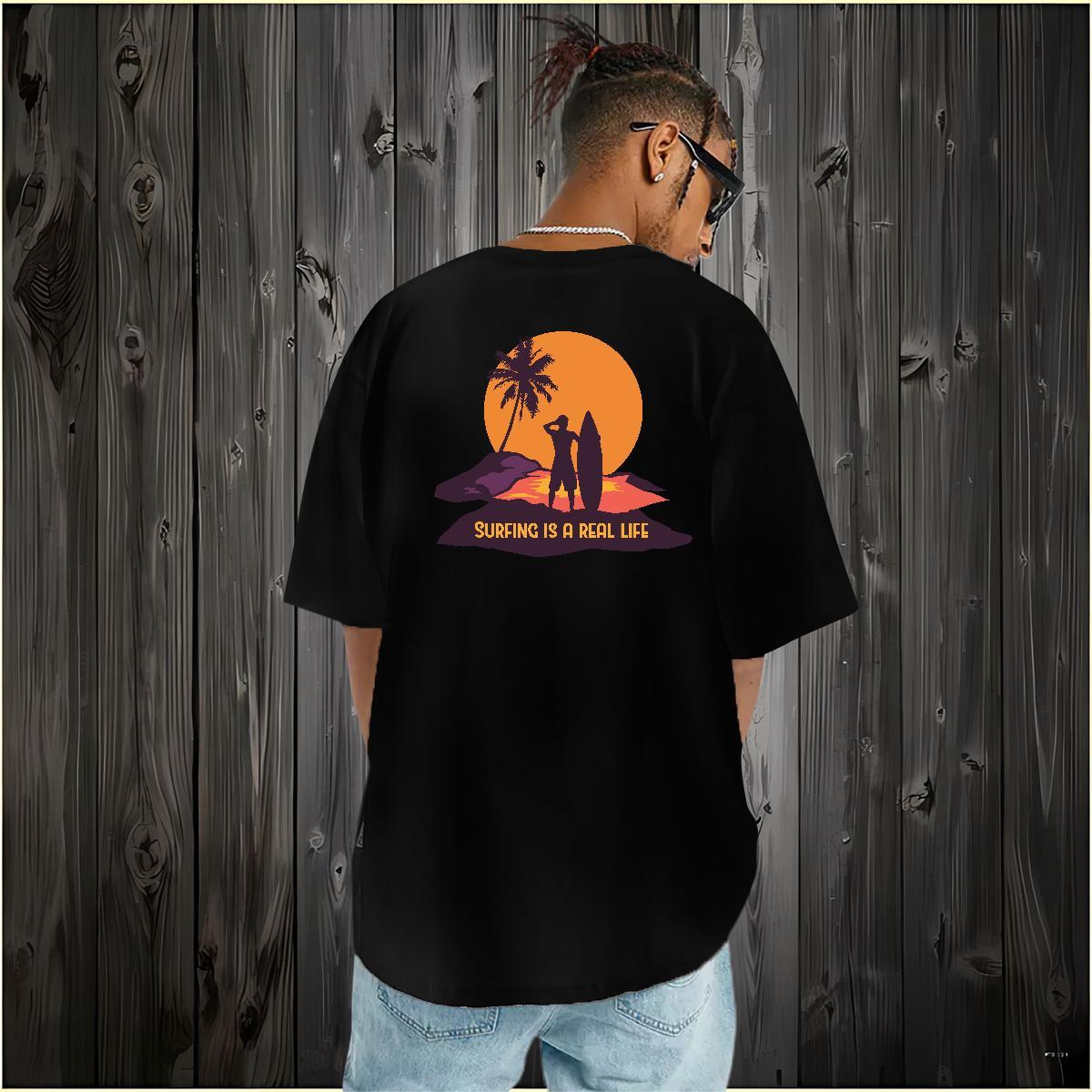TOP Quality T Shirt For Man 230g Cotton tree Summer Casual Custom Printed Crew Neck Breathable Tshirt for Man Woman Fashion Tees