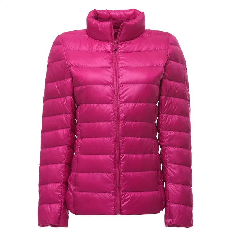 Customized UZZDSS autumn womens ultrathin down jacket 90% white duck hooded WYRF1051968 240823