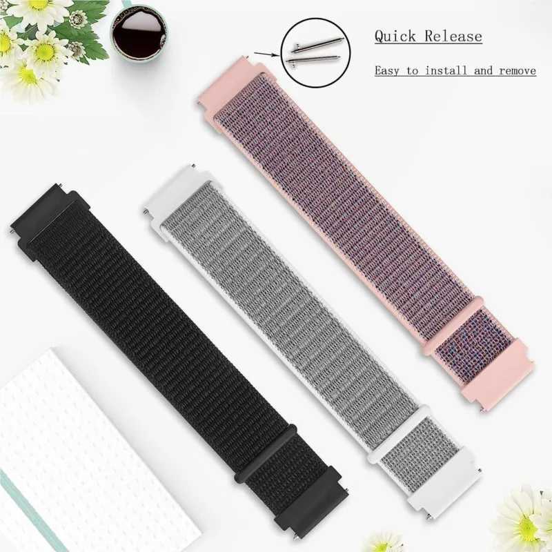 18MM Nylon Loop Band For Mi Smart Watch Straps Women Wristband Sports Bracelet For Garmin Vivoactive 4S/Venu 2s Correa Z240824