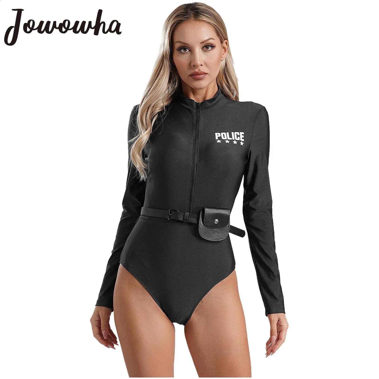 Womens sexy womens roleplaying costumes long sleeved uniforms tight fitting clothes Halloween carnival theme party fancy club 240823
