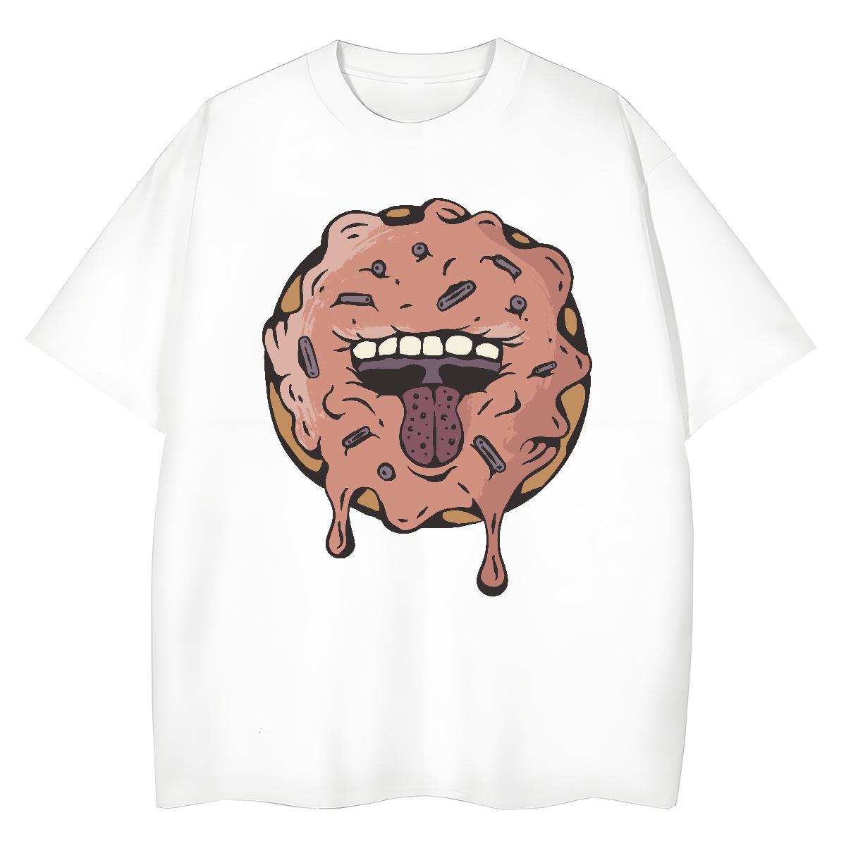DIY Tshirt for Man Woman monster Street wear Hip Hop 100% Cotton 230g Tee Shirt Breathable Crew Neck Loose Fit T-Shirts for Men Custom Big Size