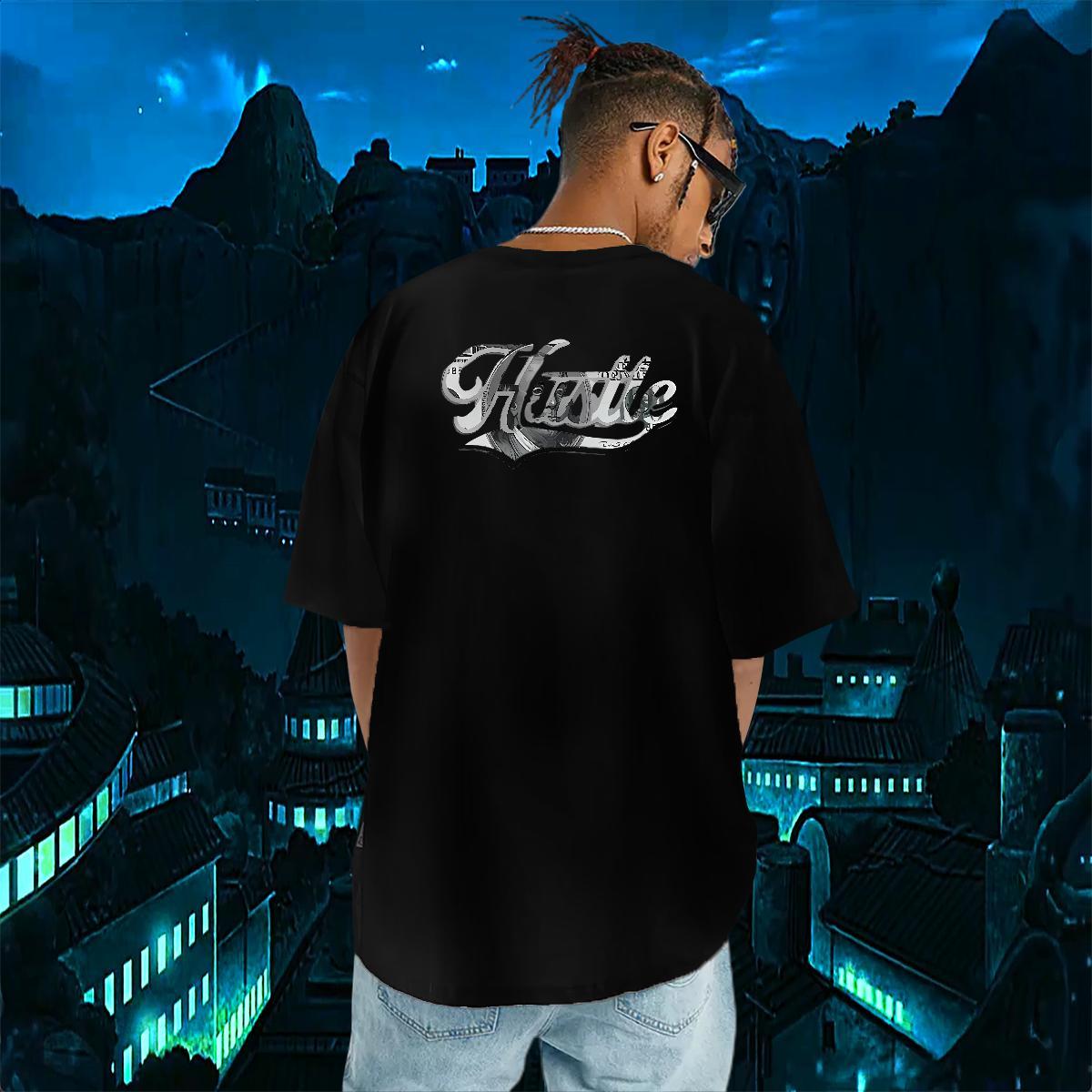Loose Fit T Shirt For Man 100% Cotton 230g letter Beach Anime Print Breathable Crew Neck Men Tees Custom Clothings