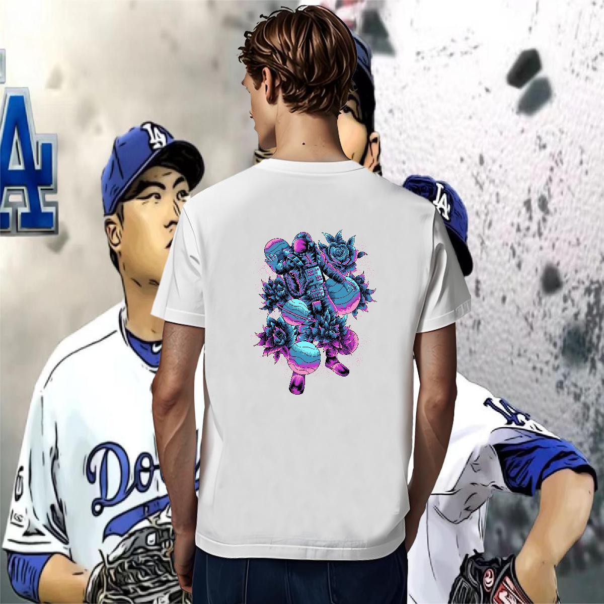 Soft T-Shirts 230g 100% Cotton ET Home Outdoor Custom Printed Crew Neck Couples T Shirts Casual New Tees Shirts