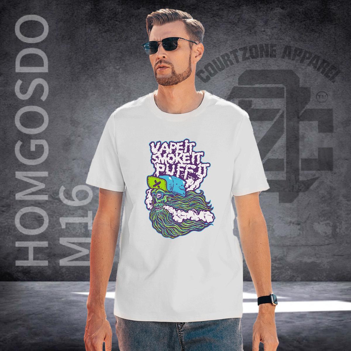 Cool T shirt 230g Cotton skull Street Plus Size Cartoon Breathable Short Sleeve Tshirt for Man Woman Customized Tops Shirt