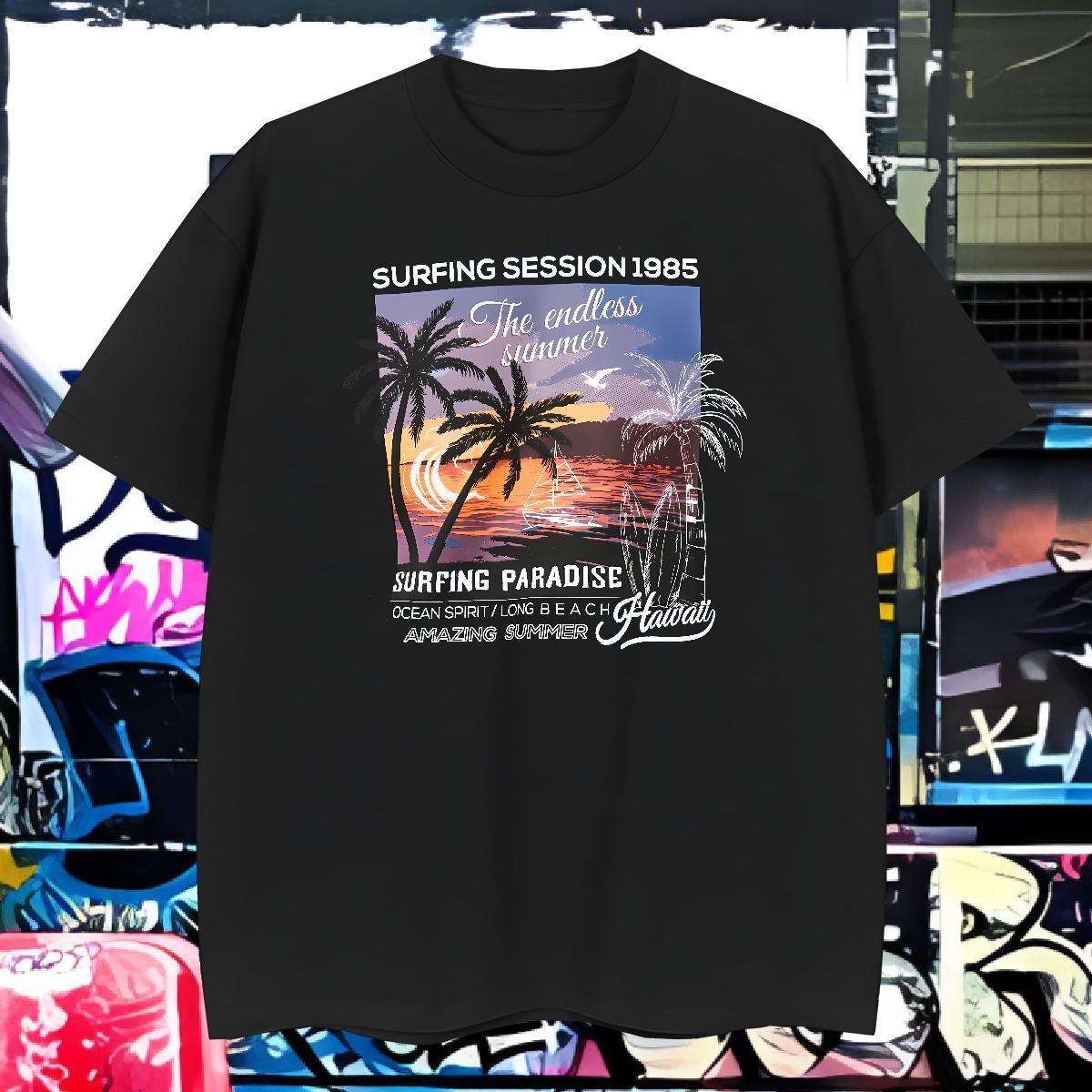 Cool T-Shirts 230g Cotton tree Outdoor Graphic Breathable Short Sleeve Tshirt for Man Woman Custom Tops Tees