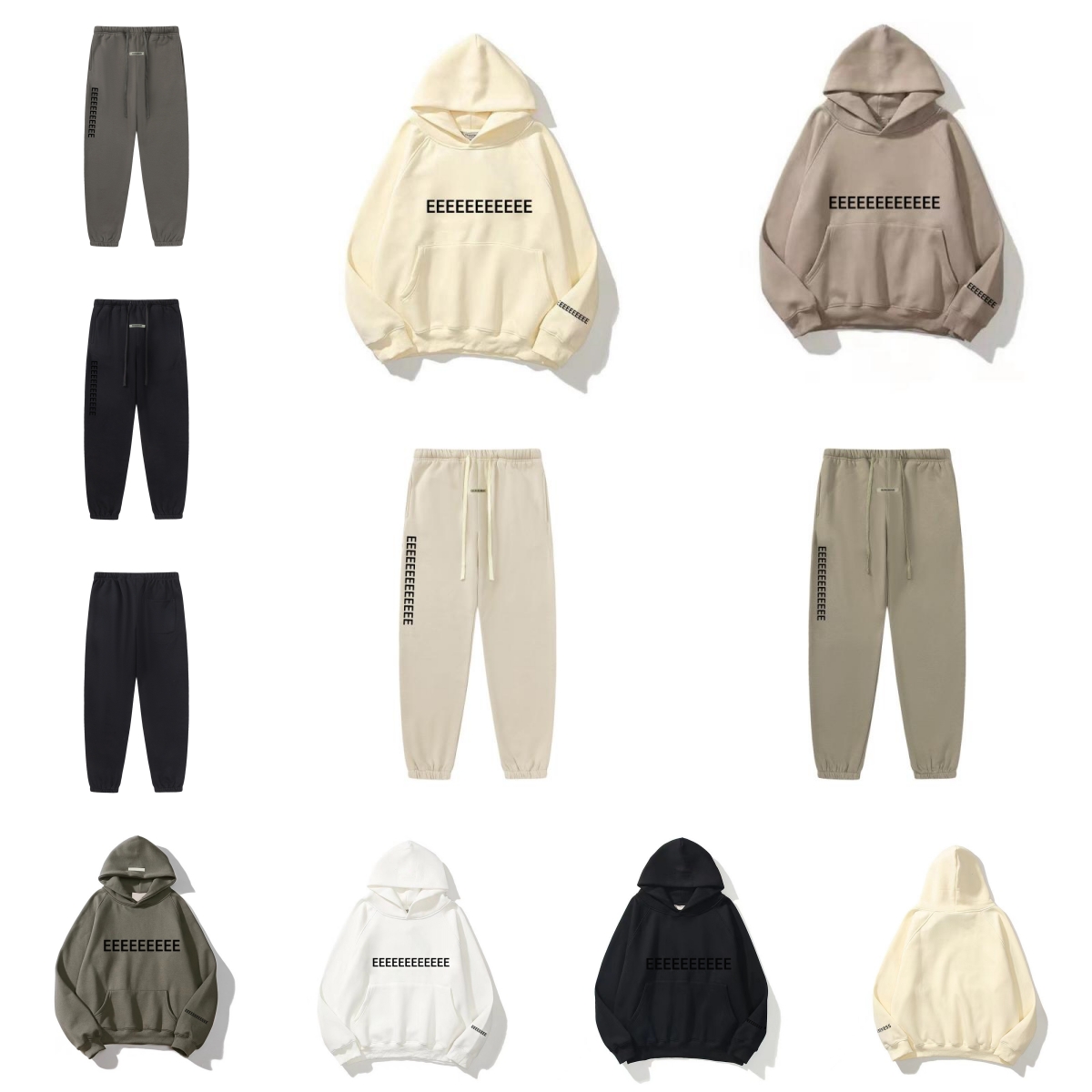 Fleece cotton warm EE hoodies designer mens womens pants EE tracksuit xatclothing