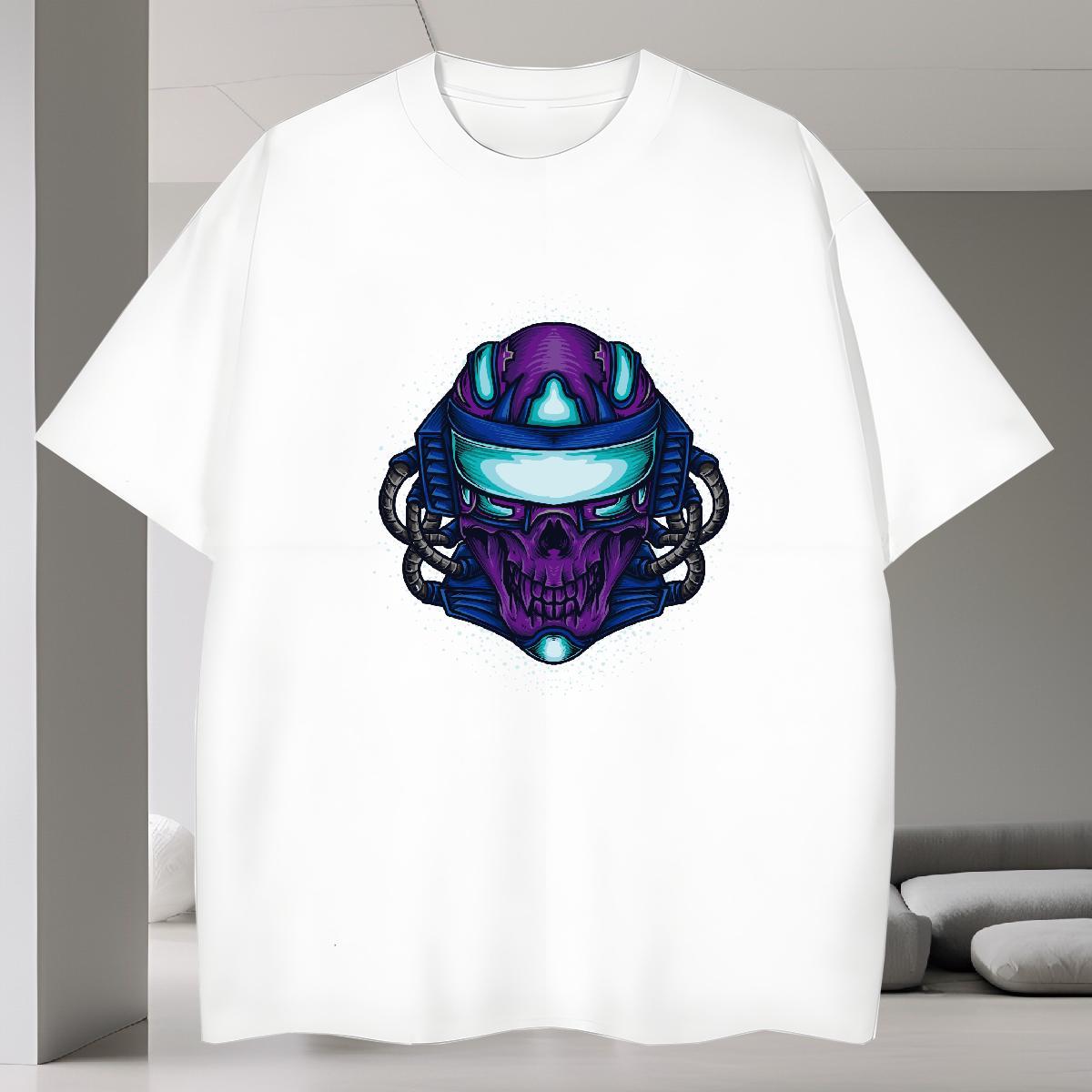 Designer Man T Shirts 100% Cotton 230g skull Hip Hop Street Custom Big Size Breathable Short Sleeve Mens Tshirts Brand Tees Shirts