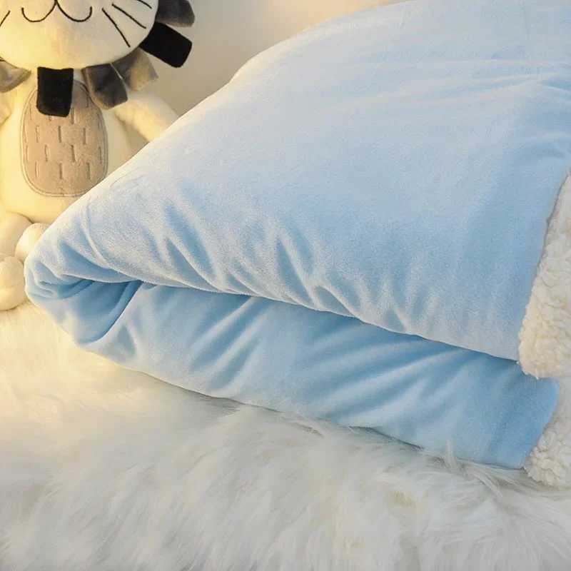 Newborn Baby Clothes Boys Girls Plush Swaddle Wrap Fleece Blanket Cotton Soft Sleeping Bag Baby Birth Gift Bedding Baby Stuff M240824