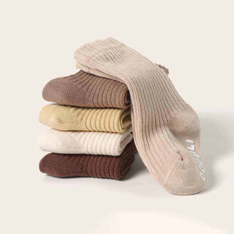 High Quality Boys Girls Cotton Socks Knee High Ribbed Infants Long Tube Socks Anti-Slip Childrens Leg Warmers Soft Baby Socken CL240824