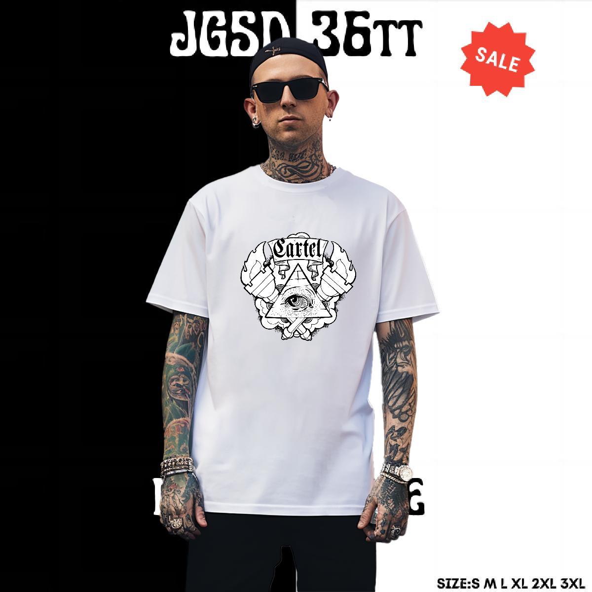 Popular T-Shirts 100% Cotton 230g eye of the devil Daily Outfit Custom Cartoon Breathable Men Clothes T-Shirt Fashion Design Wear