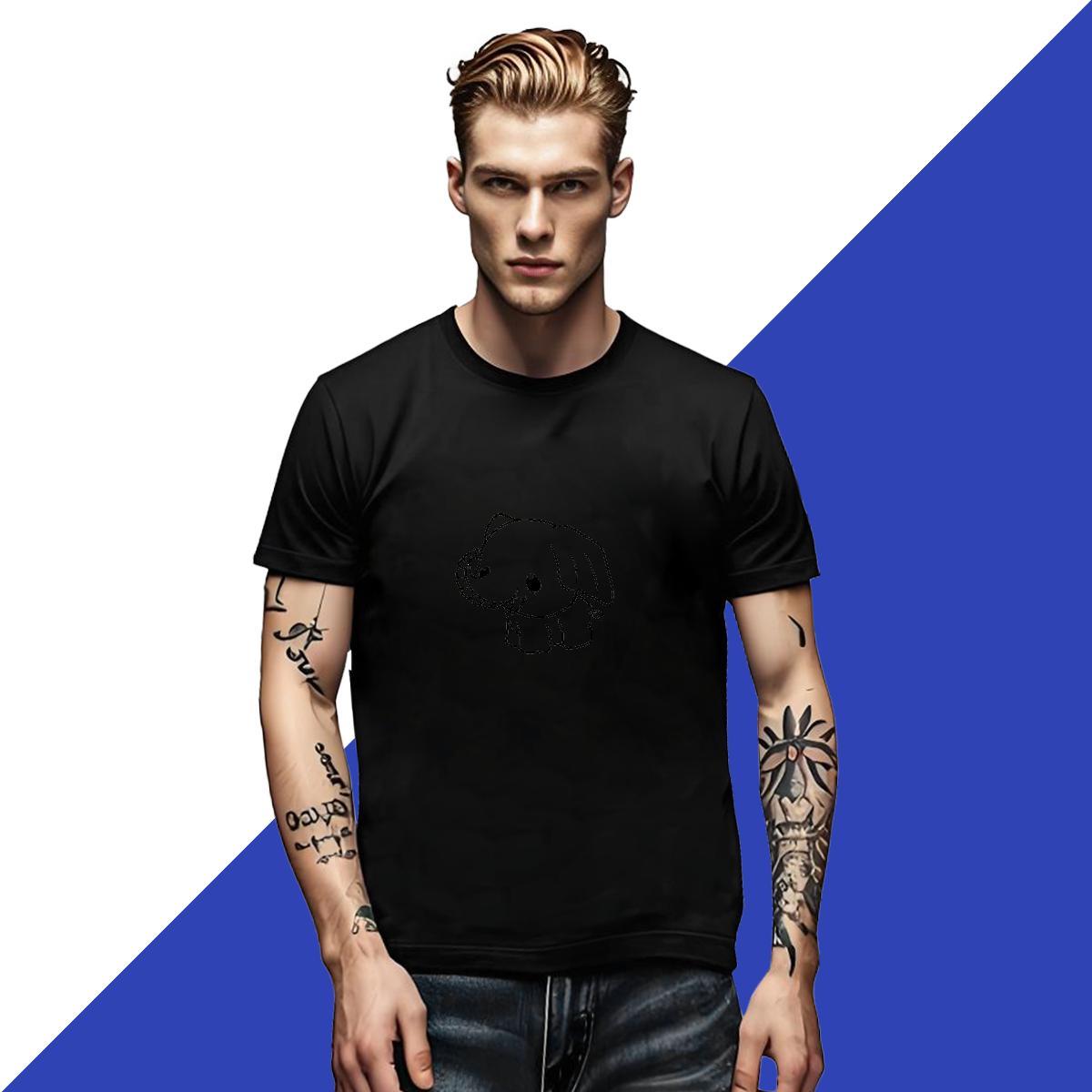 Brand Men Clothes T-Shirt Elephant High Street Hip Hop 100% Cotton 230g Top Tees Breathable Soft Comfortable T shirt Customized