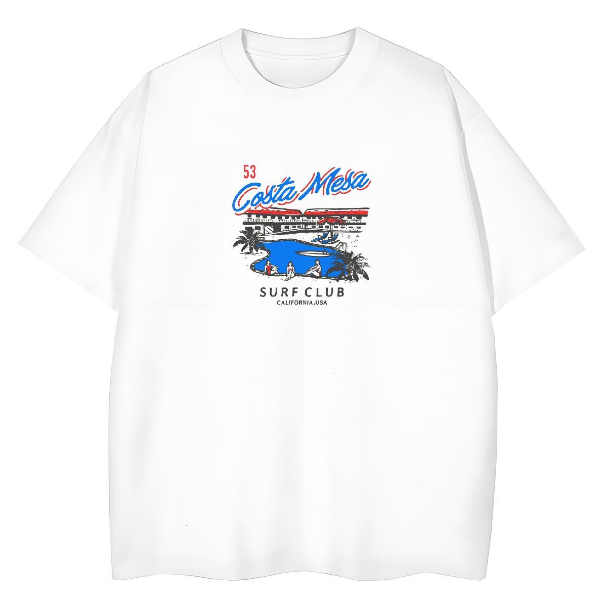 Popular T-Shirts for Men 230g Pure Cotton river Sports Casual Plus Size Cartoon Short Sleeve Soft Tshirt for Man Woman Custom Clothes