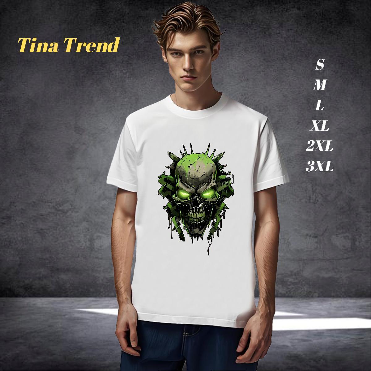 Cool T Shirt For Man 230g 100% Cotton skull Beach Floral Print Breathable Men Clothes T-Shirt Factory Direct Tee Shirt