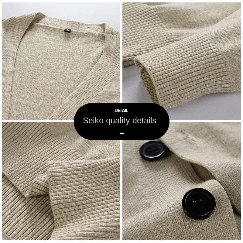 2014 SpringAutumn Mens Knitted Sweater Open Skirt Casual Jacket Bottom Thin Long Sleeve 240824