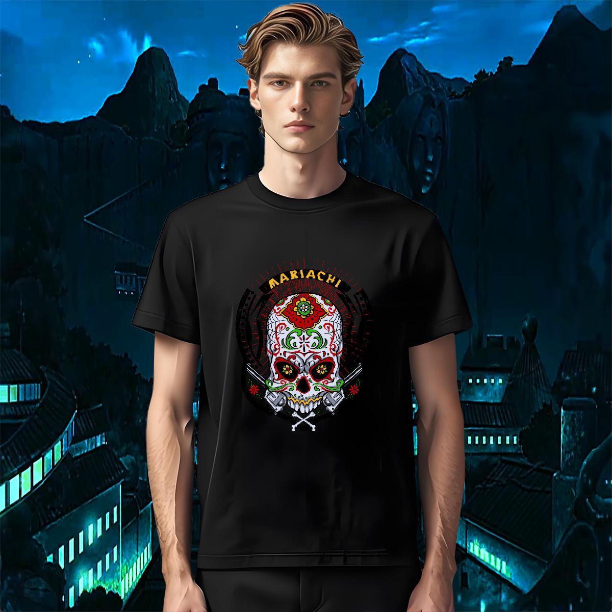 High Quality Mens T Shirts 230g Pure Cotton skull Hip Hop Street Oversized 4XL Round Neck Short Sleeve Tshirt for Man Woman Customized Top Tees