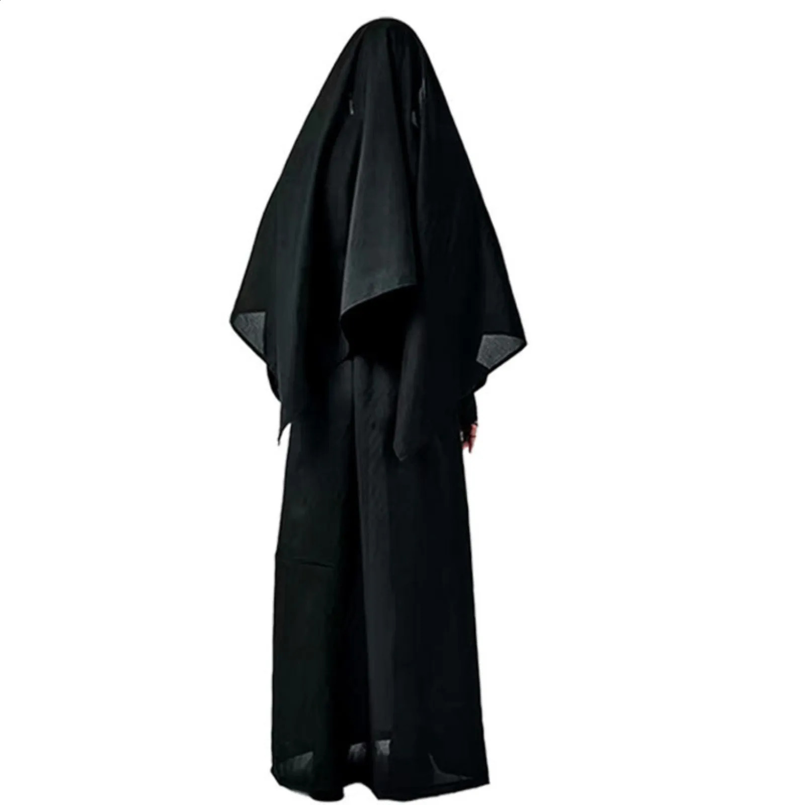 Halloween Nun cosplay costume set of 4 with Cape Town necklace classic trend used for makeup party gifts 240823