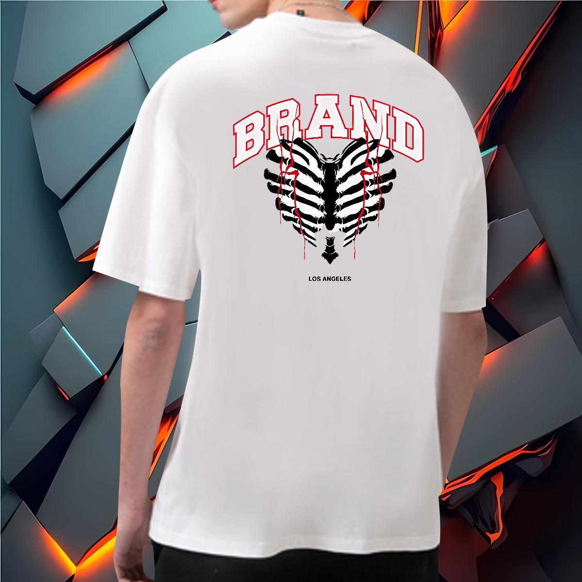 Comfortable Men T Shirts 230g Pure Cotton letter Casual Daily Wear Anime Print Crew Neck Breathable Men Tshirts Fashion Design Tee Shirt
